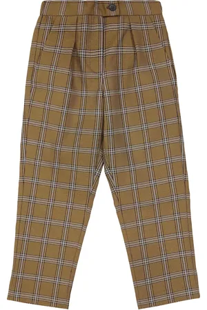 BONPOINT Tasha checked cotton-blend pants