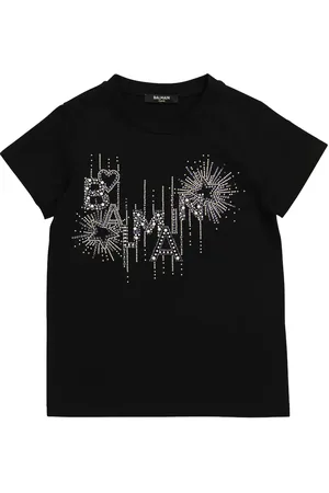 Balmain Logo embellished cotton T-shirt