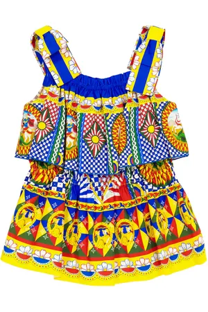 Dolce & Gabbana Printed cotton poplin top