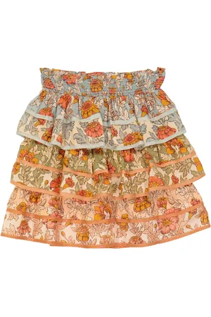 ZIMMERMANN Andie tiered cotton skirt