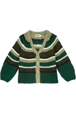 Molo Gail striped wool-blend cardigan