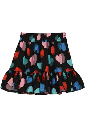 Stella McCartney Heart printed twill skirt