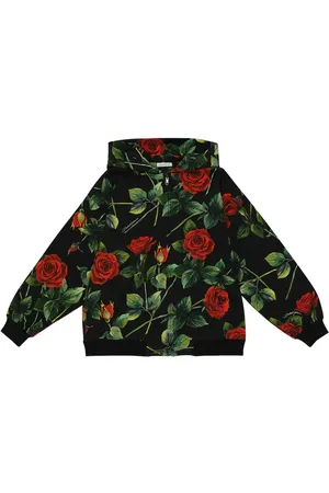 Dolce & Gabbana Floral stretch-cotton hoodie