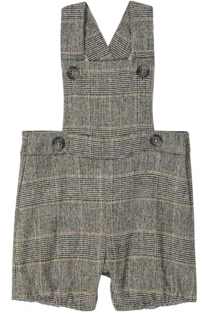 Tartine Et Chocolat Checked wool-blend dungarees