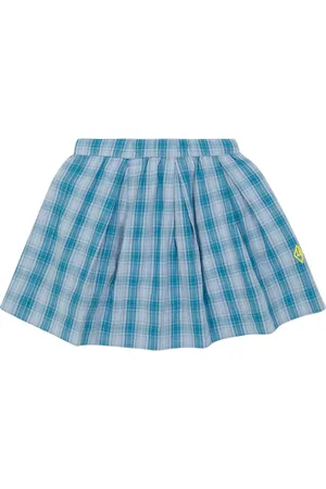 The Animals Observatory Bird checked cotton skirt