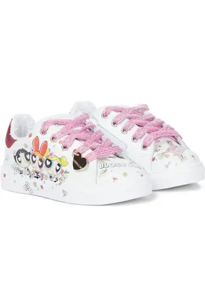 MONNALISA Printed leather sneakers