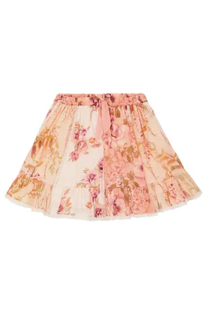 ZIMMERMANN Rosa floral cotton skirt