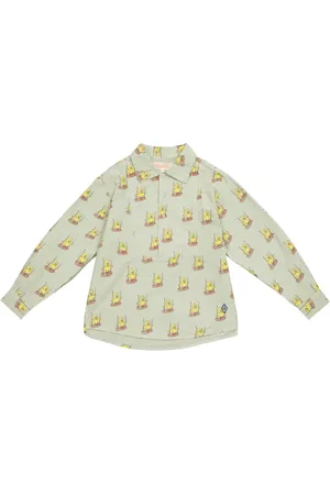 The Animals Observatory Mandrill bird-print cotton shirt