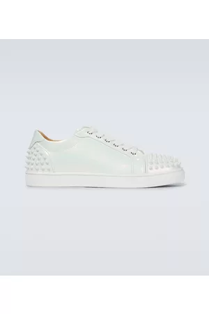CHRISTIAN LOUBOUTIN Louis Junior Spikes Rubber-Trimmed Mesh and