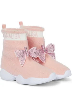 MONNALISA Embellished high-top sock sneakers