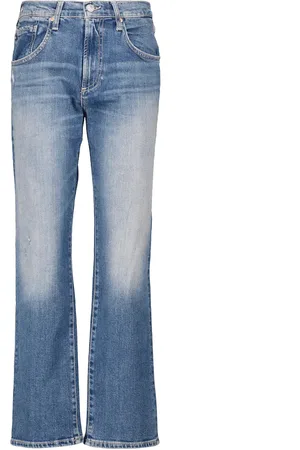 AG Jeans Boyfriend Wide high-rise straight jeans