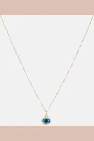 Ileana Makri Mini Oval Eye 18kt necklace with diamonds