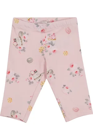 MONNALISA Baby floral stretch-cotton leggings
