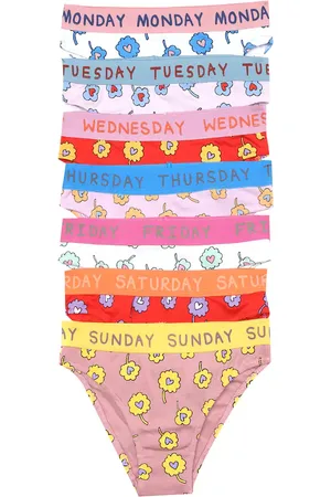 Stella McCartney Set of 7 floral cotton briefs