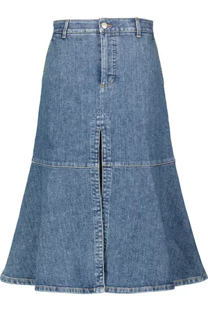Stella McCartney Flared denim midi skirt