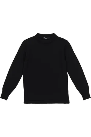 Balmain Logo intarsia wool sweater