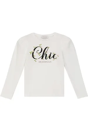 MONNALISA Embellished stretch-cotton top