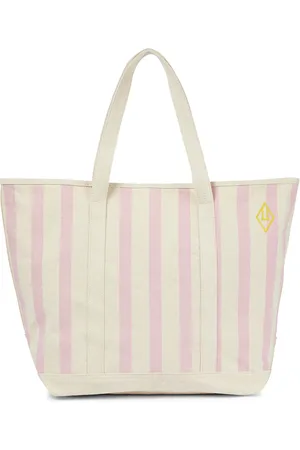 The Animals Observatory Striped cotton canvas tote