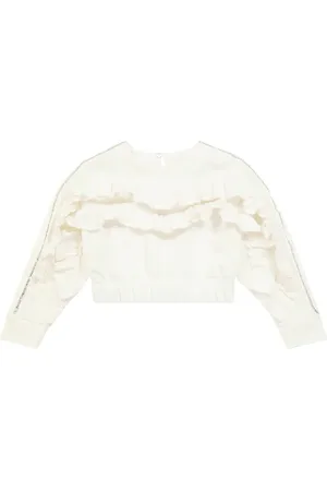 MONNALISA Embellished stretch-cotton sweatshirt