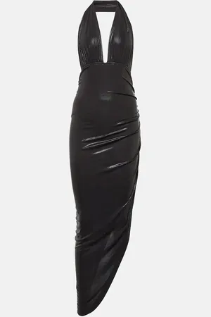 Norma Kamali LamÃ© halterneck gown