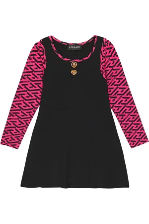 VERSACE Greca printed cotton-blend dress