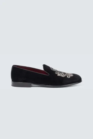 Dolce & Gabbana Embroidered velvet loafers