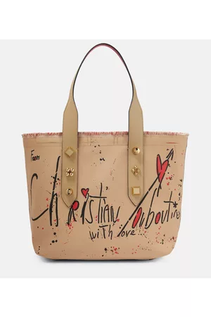 Small frangibus raffia effect tote bag - Christian Louboutin - Women