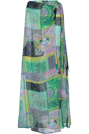 VERSACE Printed silk sarong