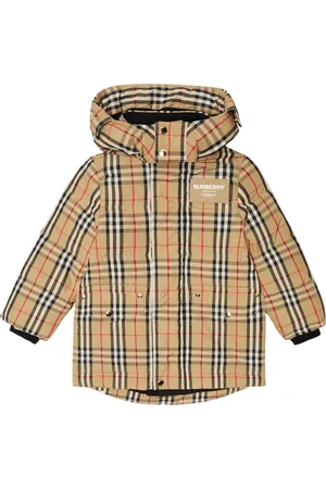 Burberry Kids Boys Trench Coats - Vintage Check down coat