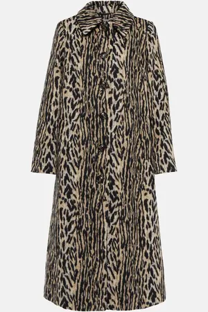 RIXO London Milly leopard-print faux fur coat