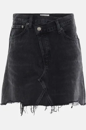 AGOLDE Criss Cross denim miniskirt
