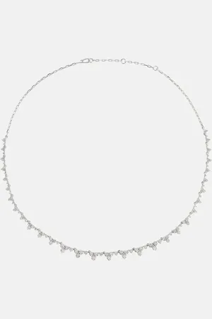 Ileana Makri Rivulet Tears 18kt white gold necklace with diamonds