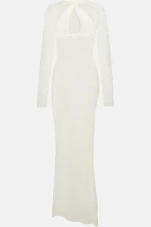 COPERNI Semi-sheer cutout wool-blend maxi dress