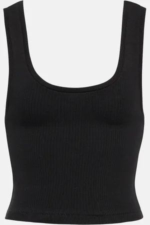 WARDROBE.NYC Ribbed-knit cotton-blend tank top