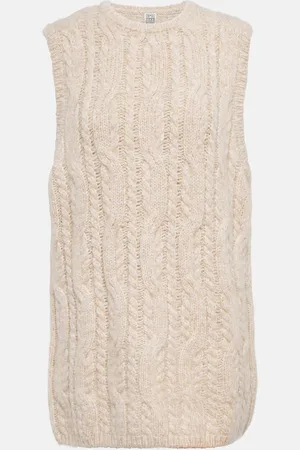 Totême Cable-knit alpaca-blend sweater vest