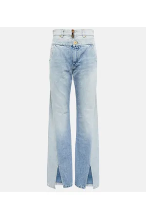 Balmain Monogram Low-Rise Bootcut Jeans