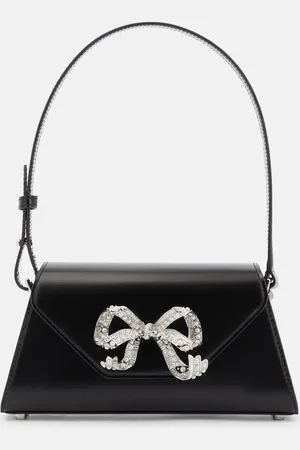 Self-Portrait Bow Mini leather shoulder bag