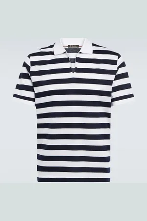 Loro Piana Striped cotton polo shirt