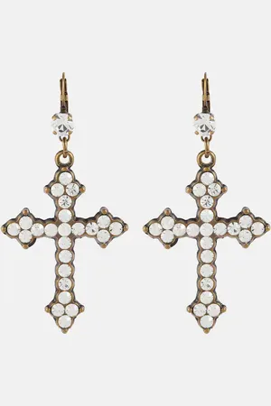 Cross Cz Piercing Earring | 925 silver piercing| Malu Maiese