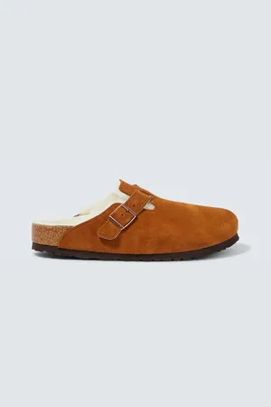 Birkenstock Boston suede and shearling clogs