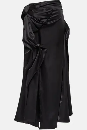 Acne Studios Bow-detail satin maxi skirt