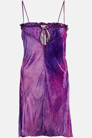 Acne Studios Flocked velvet minidress
