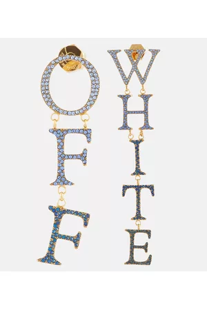 Off-White Women Earrings - Crystal-embellished logo earrings