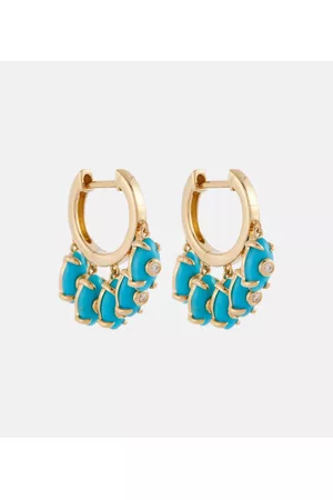 Sydney Evan Women Earrings - Huggie 14kt gold and diamond earrings