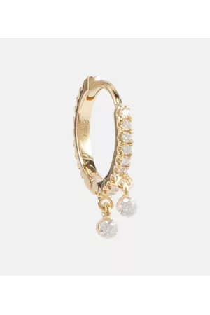 Maria Tash Women Earrings - Eternity 18kt gold single earring with diamonds
