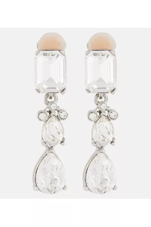 Oscar de la Renta Women Earrings - Embellished clip-on drop earrings