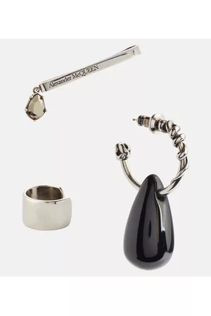 Alexander McQueen Women Earrings - Engraved ear cuff set