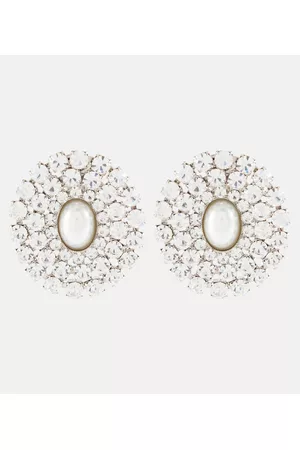 Alessandra Rich Women Earrings - Embellished clip-on earrings