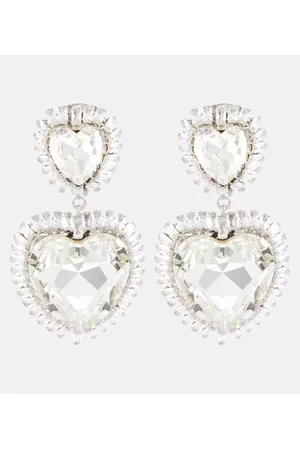 Alessandra Rich Women Earrings - Embellished clip-on earrings