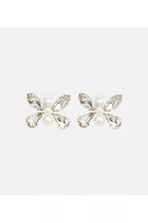 Jennifer Behr Women Earrings - Alessia crystal and faux pearl earrings